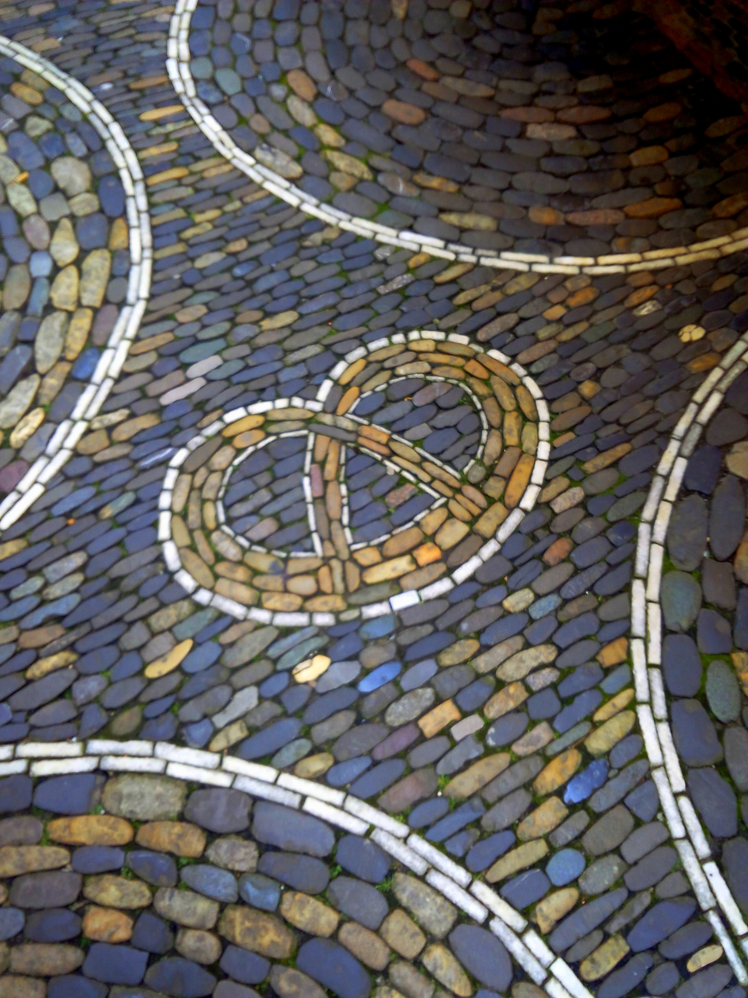 cobblestone street in Freiburg