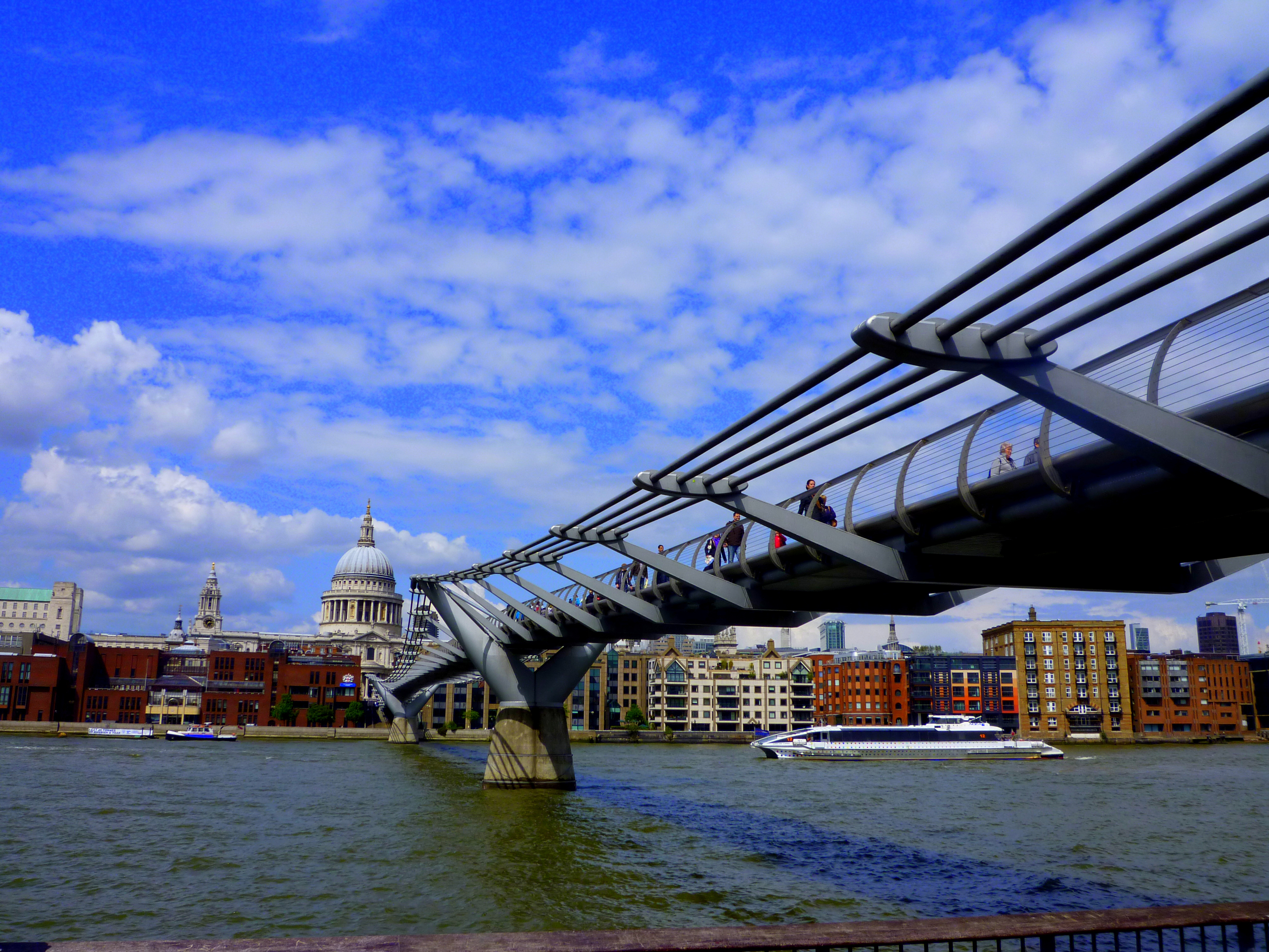 Millenium bridge and St Paul, London