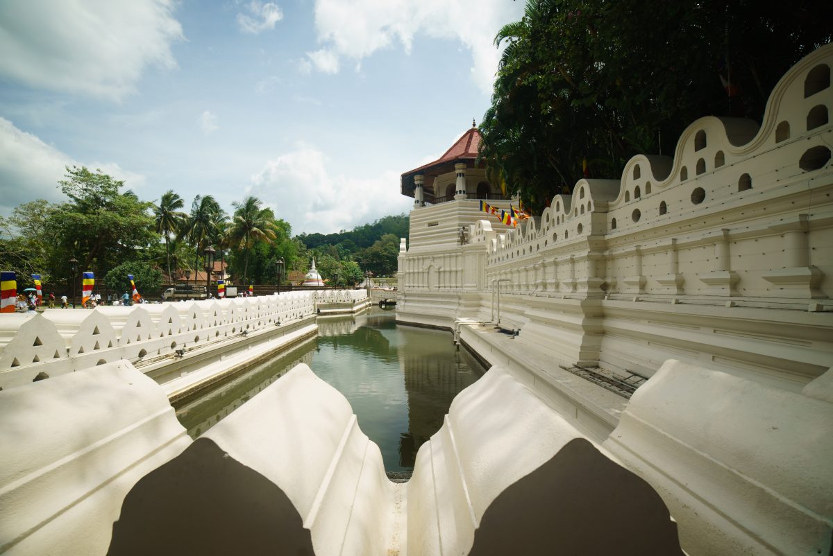 Temple of the tooth in Kandy, Sri Lanka