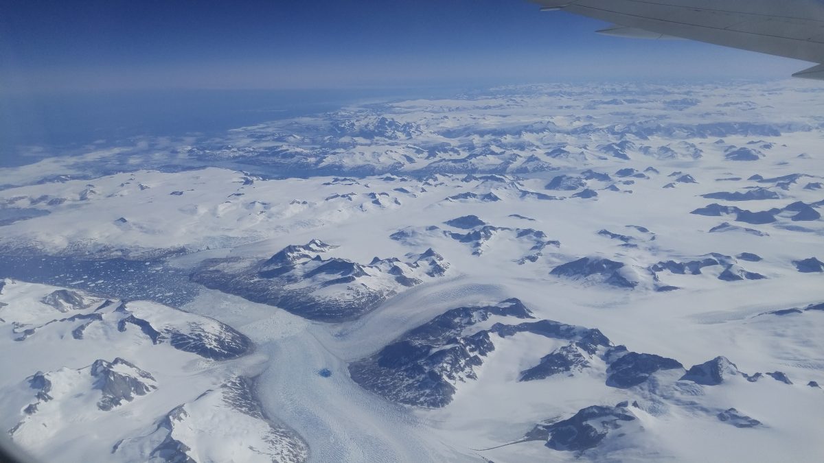 Flying over Greenland