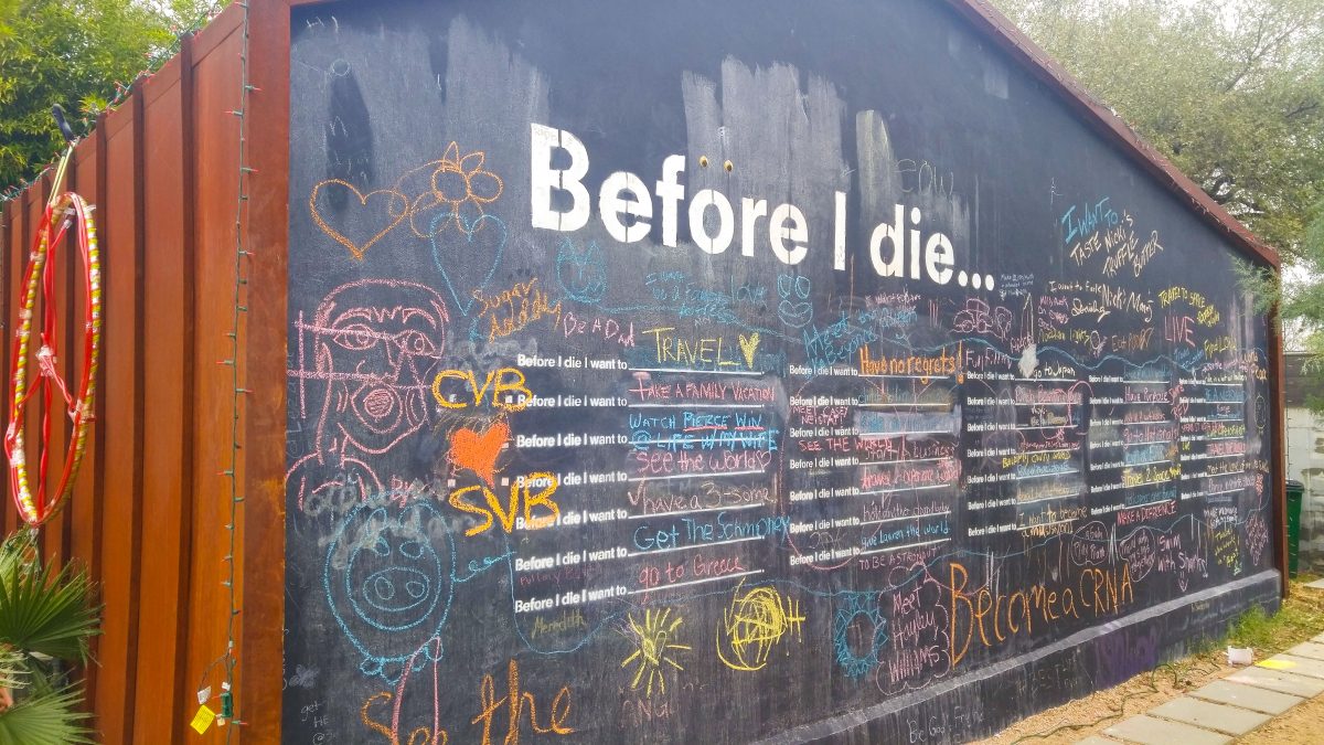 Before I die wall in Austin